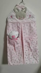 Amazon.com: Pink Diaper Stacker Storage Bunny Crib Hanging Diaper Organizer Baby Girl 1 PC : Baby