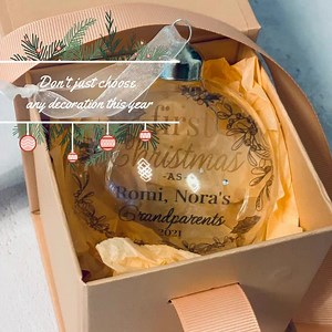 Personalised baubles to sparkle Shop the range here https://pinkrabbitdesigns.co.uk/product-category/baubles/ | Sweetpea & Treacle