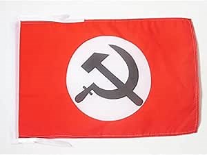 AZ FLAG National Bolshevik Party Flag 18'' x 12'' cords - Russia - communist Russian SMALL flags 30 x 45cm - Banner 18x12 in