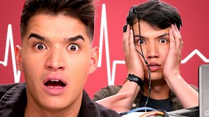Alex Wassabi and his brother Aaron Burriss (AKA LazyRon), get into some seriously revealing territory with this Lie Detector Test 😬😱 | AwesomenessTV
