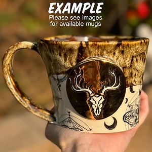 Stag Deer Skull Mugs - Etsy