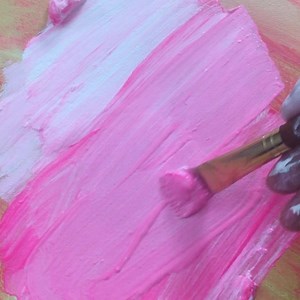 Working on another large painting... I’m not sure if I’ll keep going with it and start a character today, but I’m having fun adding these pinky layers with acrylics and inks. . I share my simple shape template and how I go about starting a character and then add layers to it in my Free Painting Workshop, which you can sign up for on my website at JulietteCrane.com ~ There’s also lots of fun supplies and loosening up techniques there too ❤️ . #JulietteCraneFreeClass | Juliette Crane