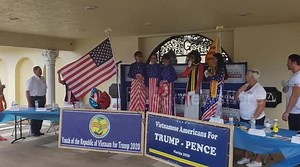 Vietnamese-American Women Wear Star-Spangled Dresses At Pro-Trump Event