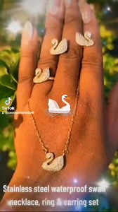 📿💍Jewelry is not just an accessory,😍😍❤ it's a story that you wear on your skin.🤩😍❤ ✅👉😍Now in Stock😍👈 - Stainless steel waterproof Swan set😍🥰 ✅ SRD 1200,- ✅Whatsapp: 880-9771 ❎🚗🚗Delivery & Pick up ✅ Payment options: cash, POS, bank overmaking. (SRD | USD | Euro) ✔️Afhalen mogelijk te Paramaribo noord en in Nickerie. | Passion 4 Fashion