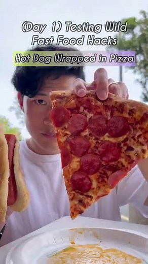 59K views · 1.7K reactions | Try this Hot Dog Wrapped in Pizza next time you go to Costco  #hungryfam #secretmenu #foodhacks #foodlovers #foodhack #tastetest #foodreview #eatwithme #foodies #foodvlog #foodadventure | Hungry OC | Facebook