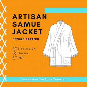 Samue Jacket Sewing Pattern: Unisex Japanese Chore Coat (PDF Pattern) - Etsy Australia