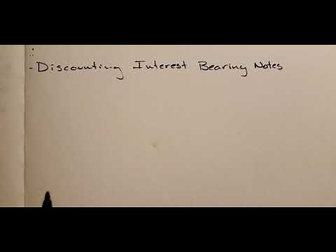 Discounting Interest Bearing Notes Example #1