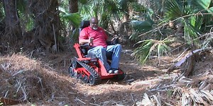 Motorized all-terrain chair giving disabled access to hard-to-reach places