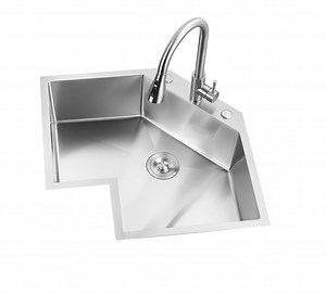 [Hot Item] High Quality Polygon Scratch-Resistant Big Capacity Stainless Steel Sink Pull-out Faucet Multifunctional Kitchen