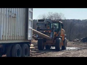 How to load a container full of tree logs