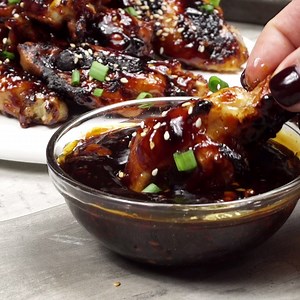 OVEN BAKED SPICY TERIYAKI CHICKEN WINGS...These chicken wings have just the right amount of tangy flavor, with a touch of heat. Perfect meal or party appetizer, make a bunch they go fast! Full recipe ===>>>http://butteryourbiscuit.com/oven-baked-spicy-teriyaki-chicken-wings/ | Butter Your Biscuit