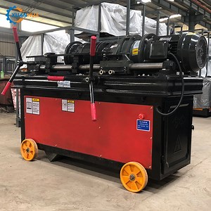 [Hot Item] High- Speed CNC Automatic Double Spiral Bar Flat Die Thread Rolling Machine Automatic Rebar Threading Roller Machinery