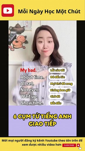 30K views · 820 reactions | 6 cụm từ tiếng anh giao tiếp thường ngày #xụhuong #hoctienganh #moingayhocmotchut | Mỗi Ngày Học Một Chút | Facebook