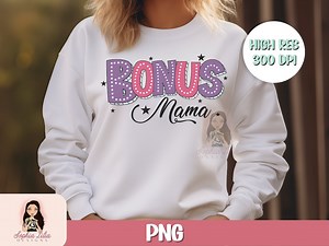 Bonus Mama PNG: Stepmom Dotted Design (digital Download) - Etsy