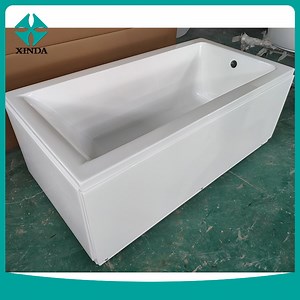 [Hot Item] Shower Base 60X32X4 Inch White Rectangle Single Threshold Hidden Drain Lid Cover Acrylic Shower Tray