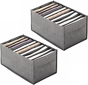 Drawer Organizers for Clothing, Clothes Organizer, Wardrobe Clothes Organizer, Clothes Organizer for Folded Clothes, Clear Drawer Organizers for Thick Jeans Pants T-Shirts Leggings