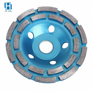 [Hot Item] Customized 4inch 100mm Diamond Cup Grinding Wheel Double Row Marble Floor Concrete Polishing Grinding Cup Wheel for Angle Grinder