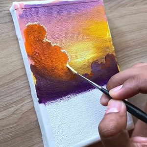 3.7K views · 81 reactions | Evening Solar Eclipse acrylic painting  #painting #acrylicpainting #artist #art #nature | Vinee Painting | Facebook