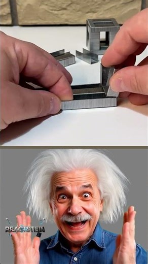 Built a Cube Out of Staples 😱 Crazy Science #sigmaphysics #scienceshorts #staplercube