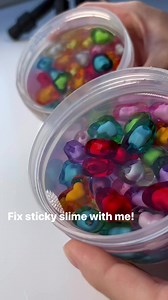 2.8K views · 42 reactions | Have you struggled with sticky slime before? 來 it’s very normal for slime to get sticky, and it’s SO easy to fix! All you need is borax powder and hot water  mix half a teaspoon of borax powder with half a cup of hot water (this is your activator solution)  wait for the mixture to cool down, and then add it to your sticky slime little bits at a time until it feels good to you 凉 easy right?  | Mush | Facebook
