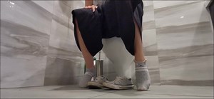 Constipated girl pooping - video 3