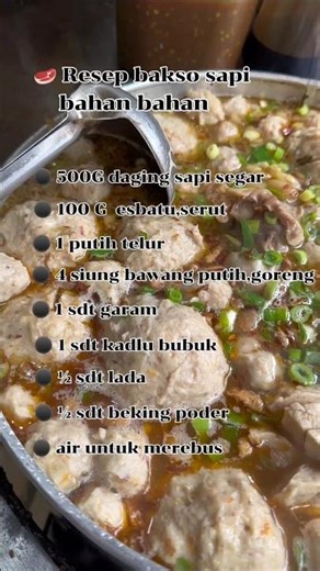 resep bikin bakso sapi yang enak🤤