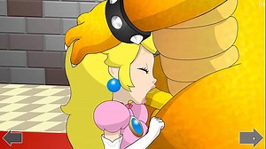 Princess Peach &colon; Blowjob by Neonmonkey