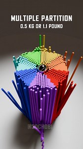 Watch Colorful Heptagon Satisfying Demolition to 13713 Hexagonal Prism #satisfying #animation #3dart #reels #fblifestyle | 3D Chobi