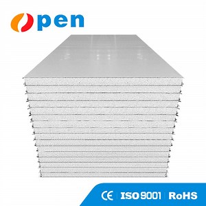 [Hot Item] 50mm Expanded Polystyrene Prefabricated Insulation Board Roof Panel Building Warehouse Thermal Insulation Foam Sandwich Panel