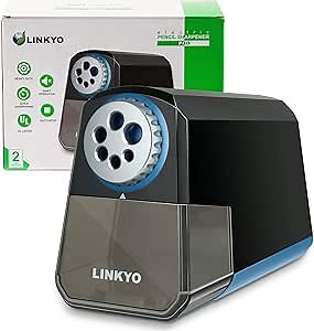 LINKYO Electric Pencil Sharpener Pro (Heavy Duty, Black)