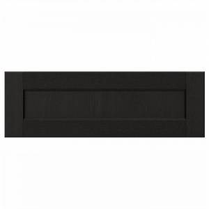 LERHYTTAN drawer front, black stained, 60x20 cm  - IKEA Norway