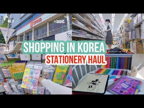 Top 10 korean stationery haul from DAISO 🇰🇷 shopping in Korea vlog