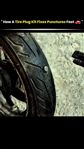 The Curiosity code on Instagram: "A tire plug kit offers a quick and practical solution for repairing punctures caused by nails or sharp objects. The process involves reaming the hole to clean and prepare it, inserting a sticky rubber plug with a special tool, and sealing the puncture from within the tread. This method restores the tire’s usability in minutes, allowing drivers to continue safely until a permanent repair or replacement is done. It’s a common emergency fix for roadside tire damage