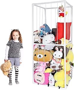 Stuffed Animal Zoo Storage, Stuffed Animals Holder Extra Large Capacity Kids Toy Organizer PVC Plush Storage, Perfect Stuffed Animals Ideas for Toddler Boys Girls, Nursery Play Room Bedroom