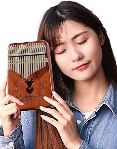 Kalimba Thumb Piano,Portable Kalimba 17 Key Musical Instruments Gifts Warp with Kalimba Song Book Instructions Tuning Hammer and Tuning hammer for Kids and Adults Beginners
