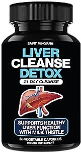 Liver Cleanse Detox & Repair - 21 Day Cleanse - Natural Liver Support Supplement with Milk Thistle, Dandelion Root, Spinach Leaf, and Artichoke Extract for Liver Health