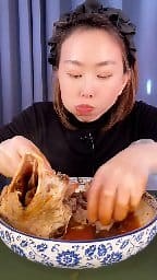 9.8K views · 243 reactions | Mukbang Food Braised Sheep Head, Stir Fry Pork Belly | Ala Mukban | Facebook