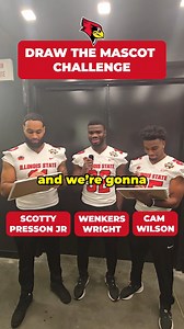 6K views · 97 reactions | PICASSO WHO?  Come with us as we get to watch Soctty Presson Jr. and Cam Wilson try to draw their famous Redbird logo with commentating from none other than the art critic, Wenkers Wright ‍ #FCSChampionship x Illinois State Football | NCAA FCS Football | Facebook