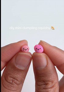 How to make the viral dumpling squishy....BUT mini 🥟 #howto #squishy #dumpling #crafts #fypシ