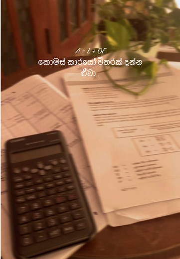 A = L OE කියන්නේ මොකක්ද? (කොමස් කාරයෝ විතරක් දන්න ඒවා)