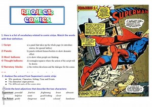 COMICS Part 1 of 5 - Superman extracts and activities