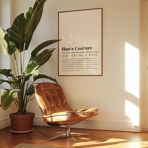 Haute Couture Definition Poster - Mode Zitat Wandkunst - Minimalistisches französisches Dekor - Bearbeitbare druckbare - digitaler Download - Etsy.de