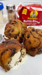 178K views · 755 reactions | Deep-fried raisin bread ice cream | Definitely Not Gourmet | Facebook