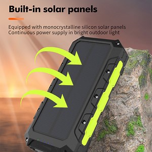 [Hot Item] Outdoor Wireless Charging 30000mAh waterproof Portable LED Camping Light Solar Panels Power Bank