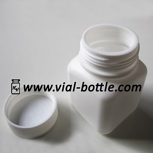 [Hot Item] White HDPE Square Capsule Containers W/ Screw PP Caps Closures