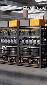 Garage Shelving, 72" H x 45" W Heavy Duty Metal Shelves, 5-Tier Shelving Units and Storage, Easy to Assemble, Adjustable, Black, for Garage, Basement, Pantry & Warehouse, 16" D