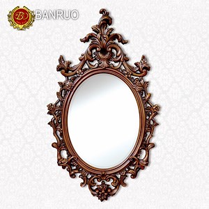 [Hot Item] Banruo Foam Luxurious Wood Color Mirror Frame for Washroom Decoration
