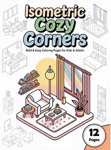 Cozy Room Coloring Pages | Hygge Kawaii Home Scenes (printable JPG) - Etsy Australia