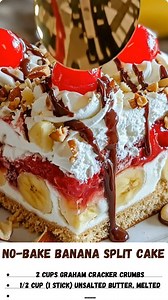 26K views · 188 reactions | No-Bake Banana Split Cake: It’s like an...