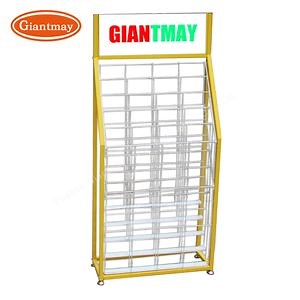 [Hot Item] Yellow Customizable Magazine Newspaper Display Stand Metal Display Racks